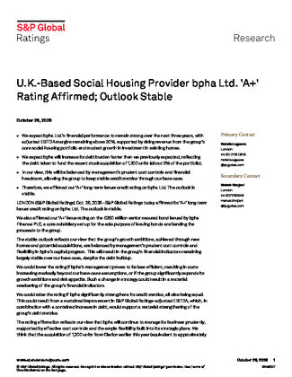 2026 Credit Rating report